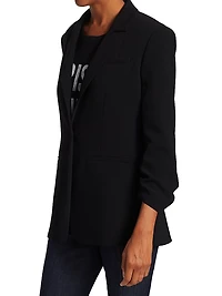 Khloe Crepe Ruched Blazer