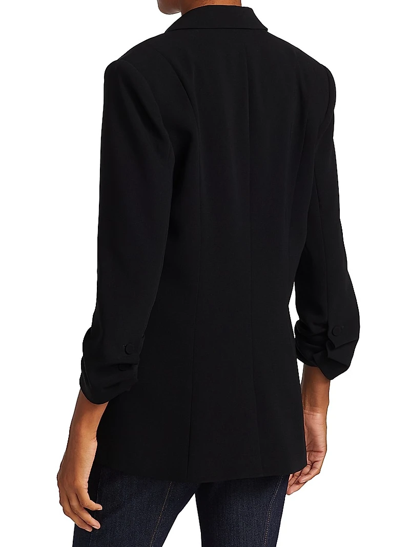 Khloe Crepe Ruched Blazer