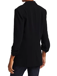 Khloe Crepe Ruched Blazer