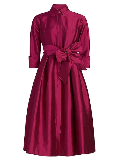 Silk Taffeta Shirtdress