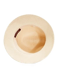 Ingrid Multi Stripe Ribbon Straw Fedora
