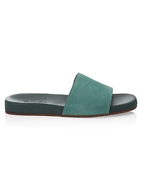 Suede Slide Sandals
