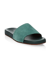 Suede Slide Sandals