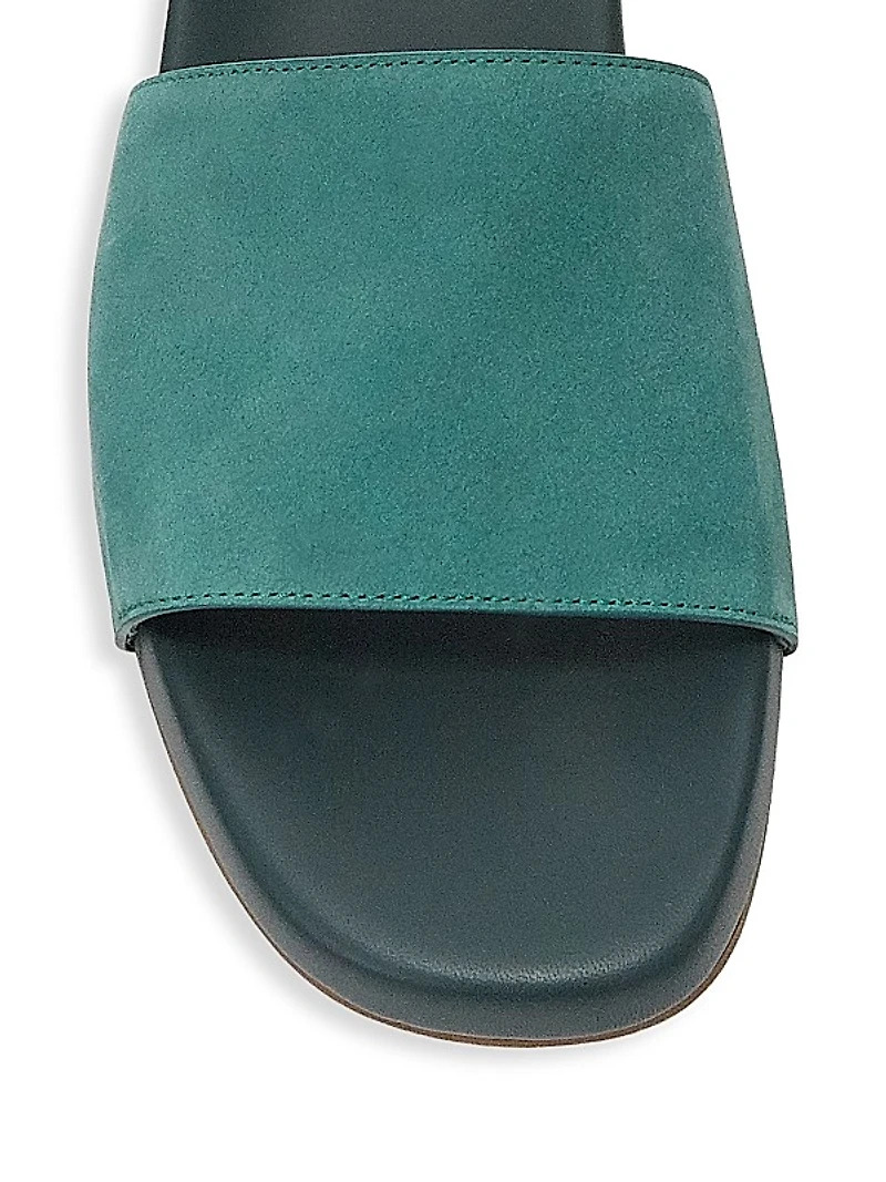 Suede Slide Sandals