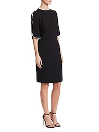 Embellished Slit Sleeve Sheath Dress