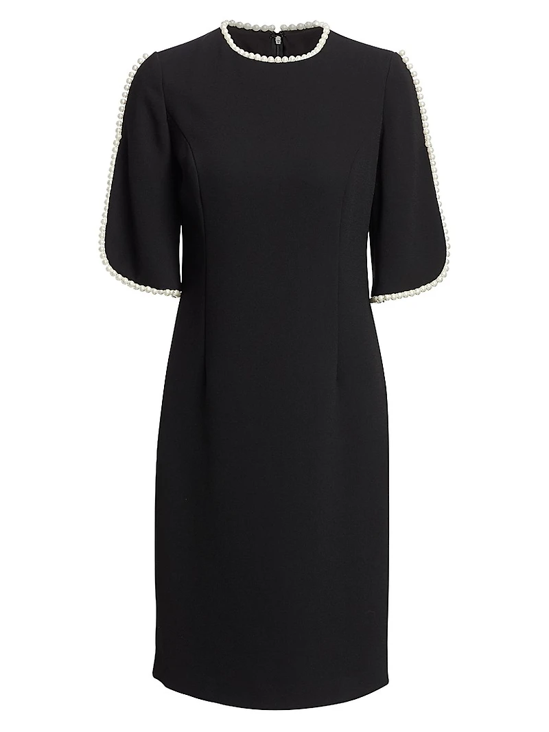 Embellished Slit Sleeve Sheath Dress