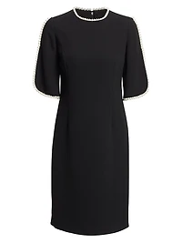 Embellished Slit Sleeve Sheath Dress