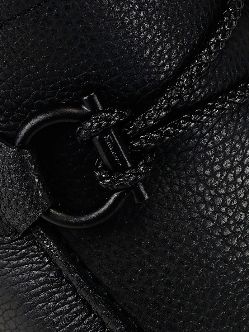 Front Buckle Leather Driver Loafers