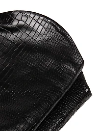 Maryana 90MM Croc-Embossed Leather Stiletto Boots