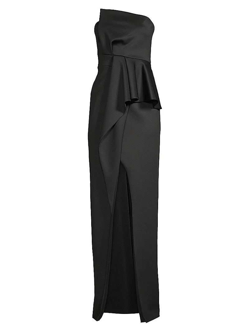 black & cream asymmetric draped dress White Asymmetric Draped Dress  Summer Evenings