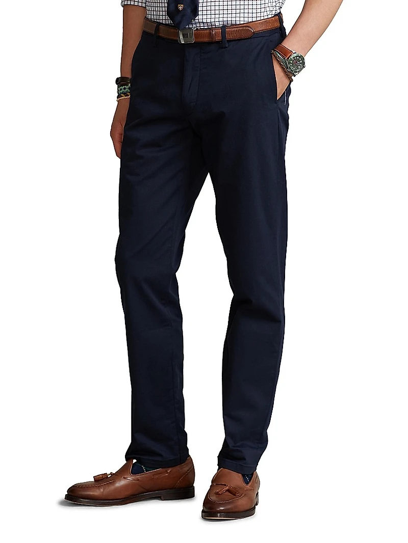 Stretch Straight-Fit Chino Pants