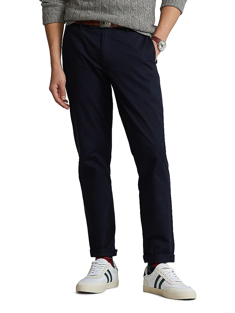 Stretch Straight-Fit Chino Pants