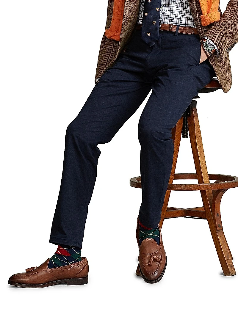 Stretch Straight-Fit Chino Pants