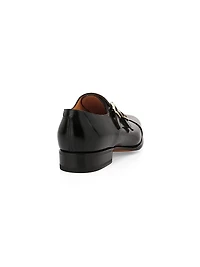 Ira Double Monk Strap Leather Loafers