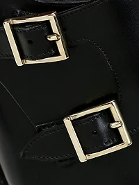 Ira Double Monk Strap Leather Loafers