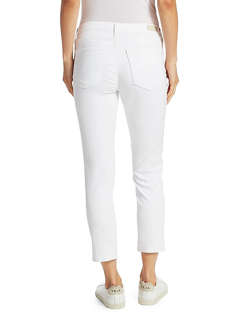 Prima Sateen Mid-Rise Crop Cigarette Pants