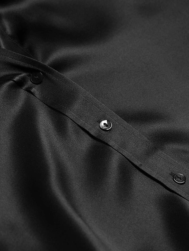 Dani Three-Quarter Sleeve Silk Shirt