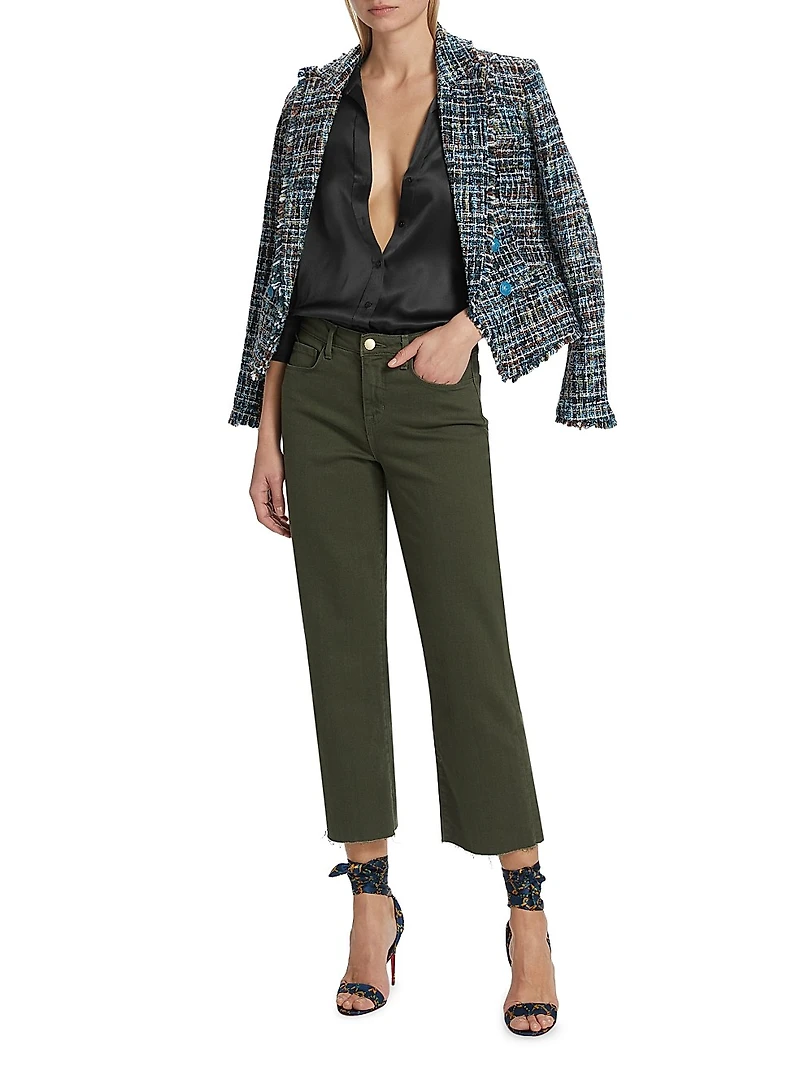 Dani Three-Quarter Sleeve Silk Shirt