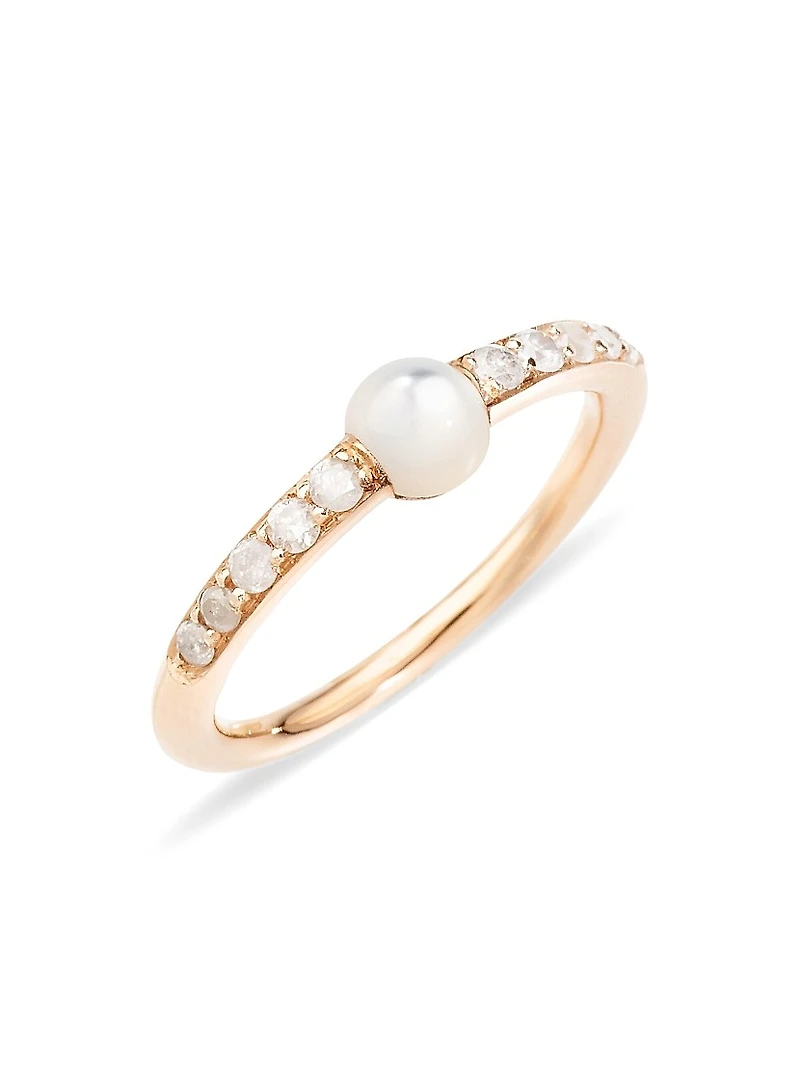 M'ama Non M'ama 18K Yellow Gold, Mother-Of-Pearl & 0.20 TCW Diamond Ring