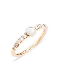 M'ama Non M'ama 18K Yellow Gold, Mother-Of-Pearl & 0.20 TCW Diamond Ring
