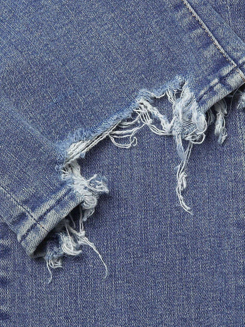 High Rise Slim Kick Flare Cropped Jeans