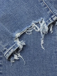 High Rise Slim Kick Flare Cropped Jeans