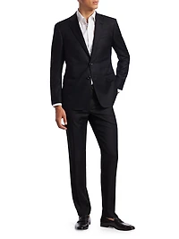 Soft Basic Wool Two-Button Slim-Fit Blazer