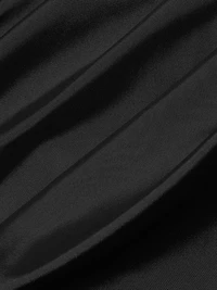 Off-The-Shoulder Ruched Satin Gown