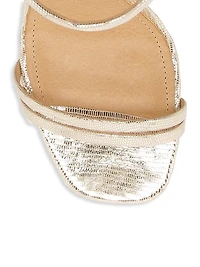 Altina Metallic Embossed Leather Sandals