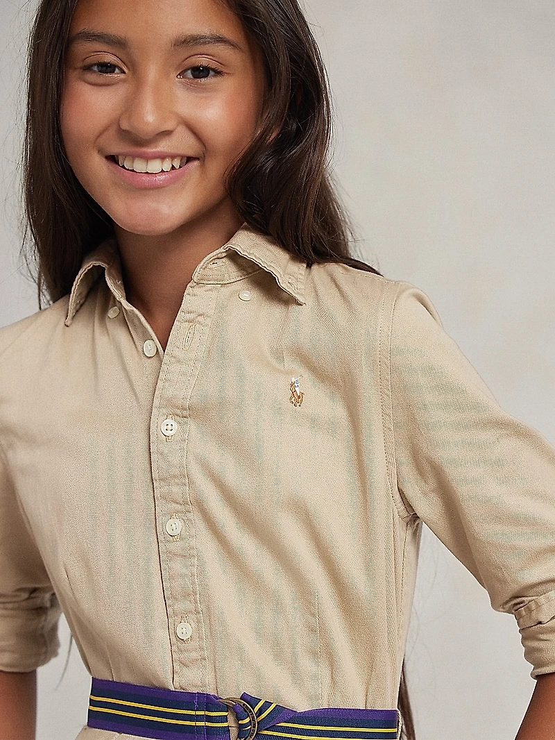Little Girl's & Belted Chino Dress