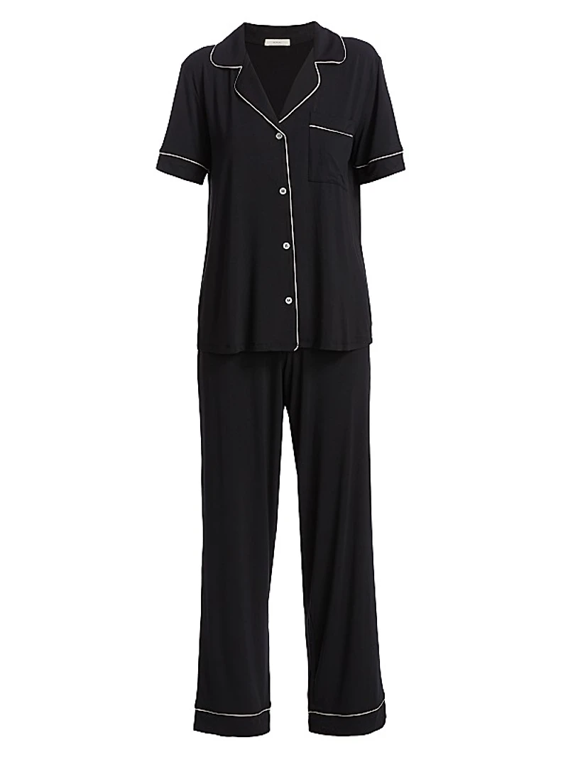 Gisele Short-Sleeve Top & Pants Pajama Set