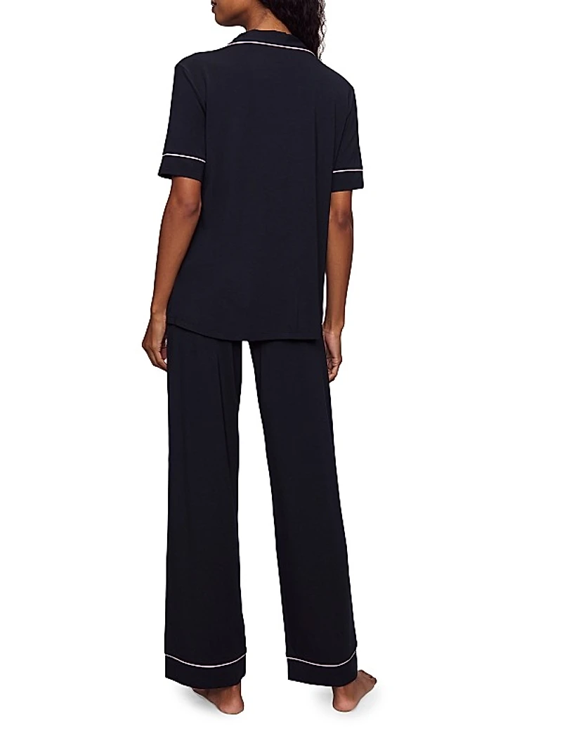 Gisele Short-Sleeve Top & Pants Pajama Set