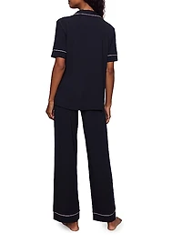 Gisele Short-Sleeve Top & Pants Pajama Set