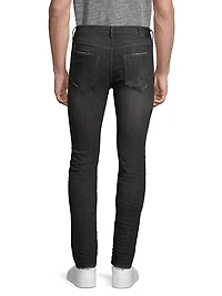 P001 Over Spray Slim-Fit Jeans