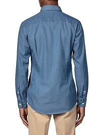 Contemporary-Fit Chambray Soft Casual Shirt