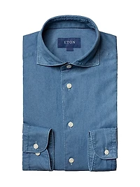 Contemporary-Fit Chambray Soft Casual Shirt