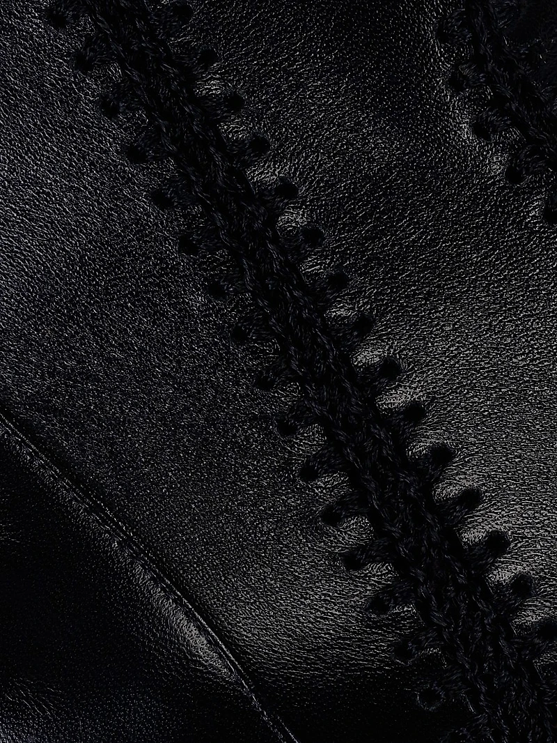 Benta Embroidered Leather Ankle Boots