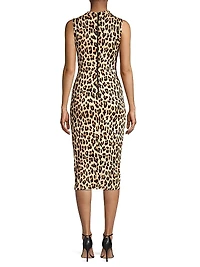 Delora Leopard Sleeveless Bodycon Dress