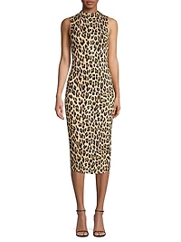Delora Leopard Sleeveless Bodycon Dress