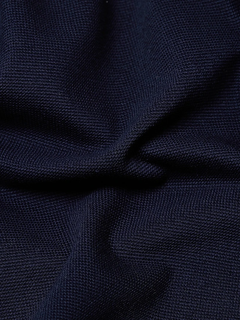 Washed Non-Logo Long Sleeve Polo