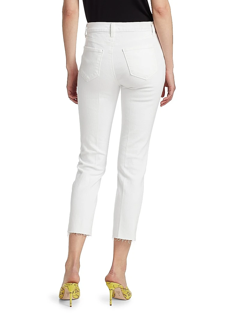 Sada High-Rise Crop Slim Straight Jeans