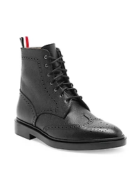 Classic Leather Wingtip Boots