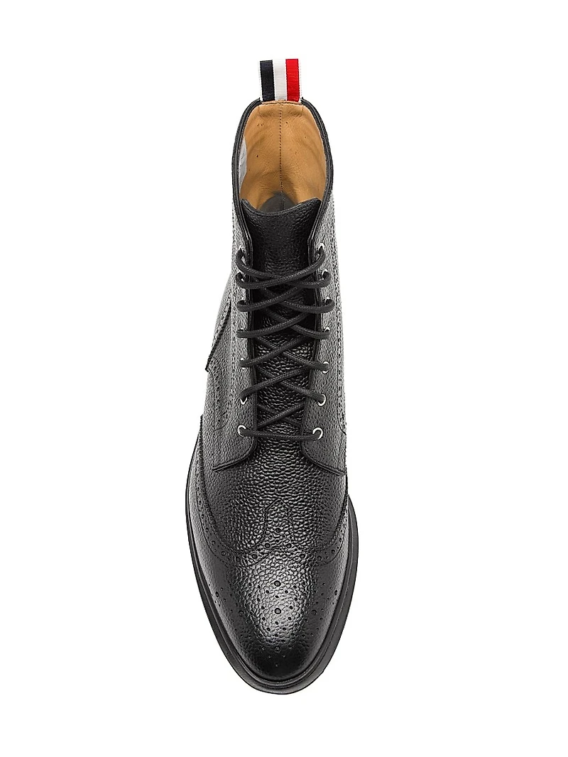Classic Leather Wingtip Boots