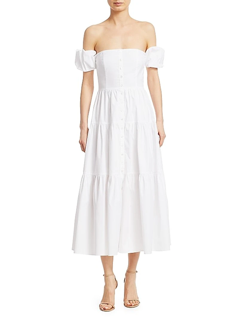 Elio Puff-Sleeve Prairie Dress