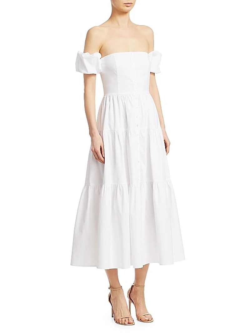Elio Puff-Sleeve Prairie Dress