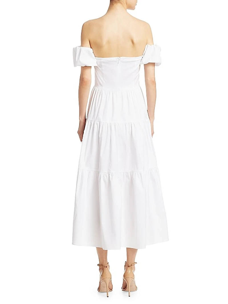 Elio Puff-Sleeve Prairie Dress