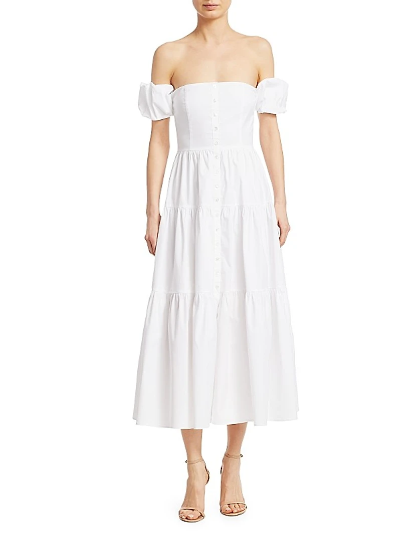 Elio Puff-Sleeve Prairie Dress