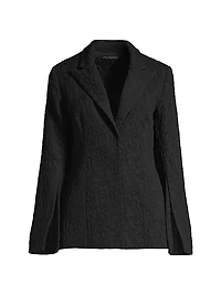 Textured Split Sleeve Blazer