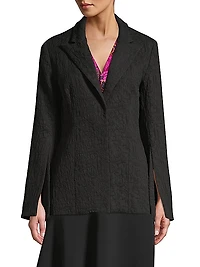 Textured Split Sleeve Blazer