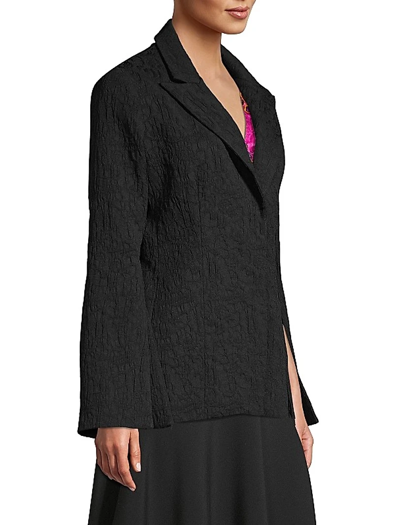 Textured Split Sleeve Blazer